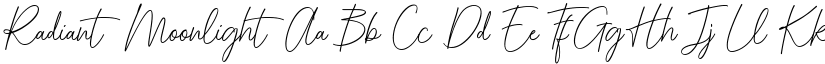 Radiant Moonlight font