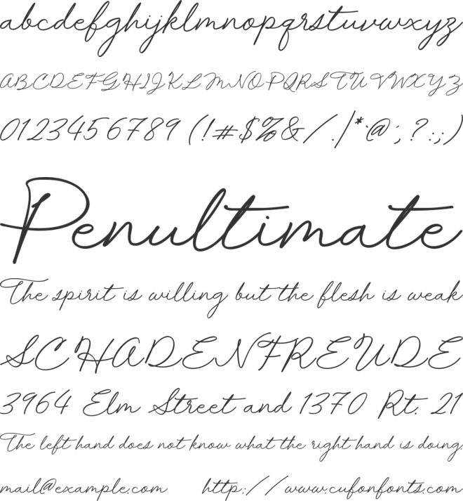 Mithrandir font preview