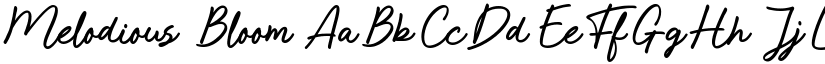 Melodious Bloom font