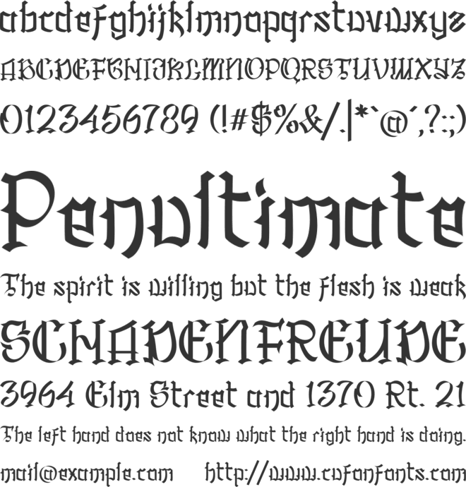 Olden Stones font preview