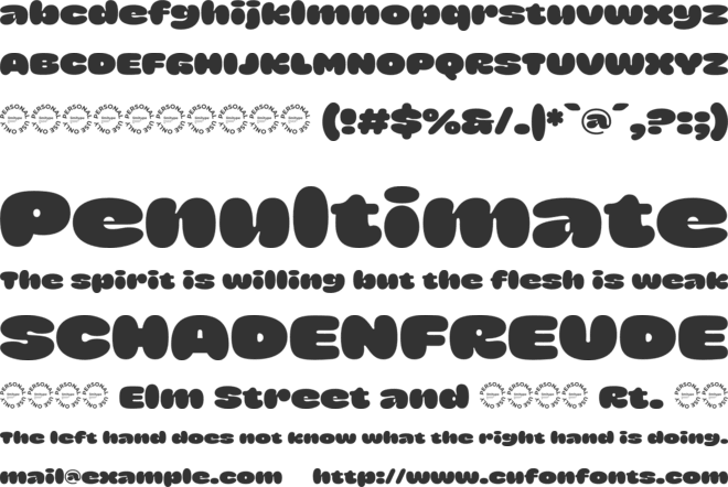 Rownet Rounded Bold Font font preview