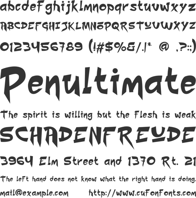 Sharp Drop font preview