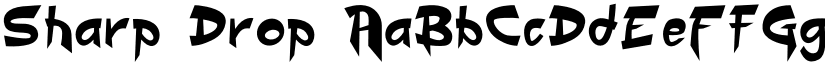 Sharp Drop font
