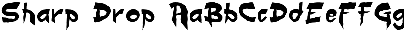 Sharp Drop font