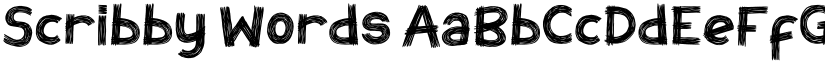 Scribby Words font