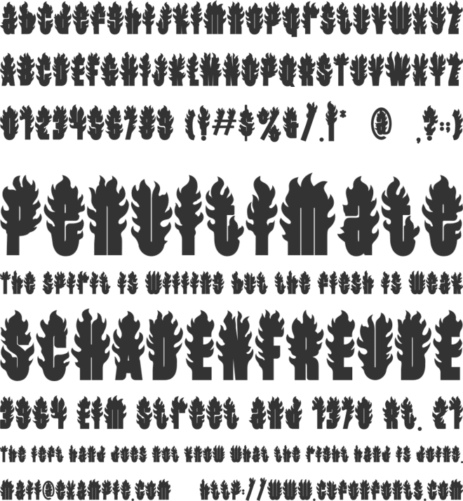 Rushfire font preview