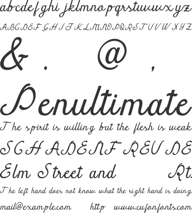 Gelapitto font preview