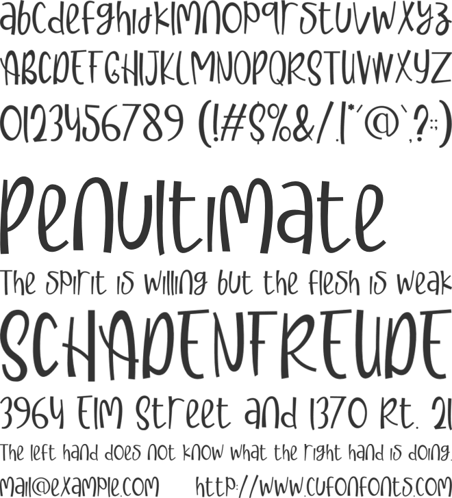 Spring Easter font preview