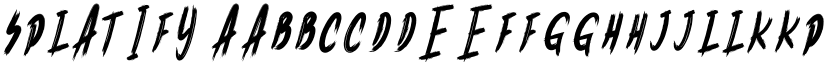 Splatify font