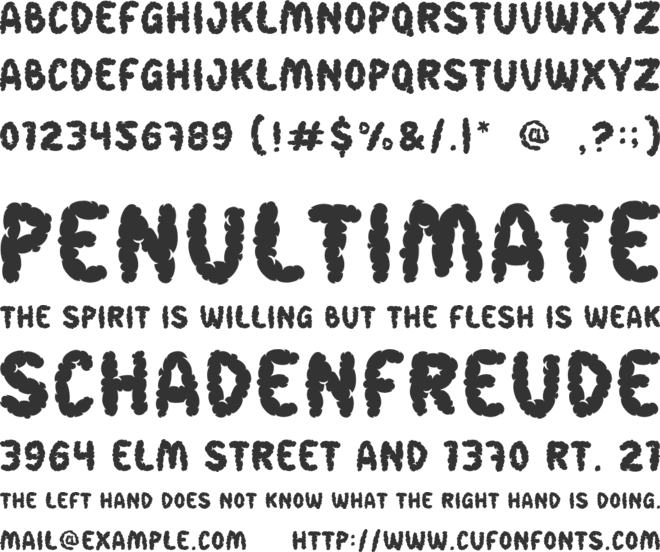 Smoky Glare font preview