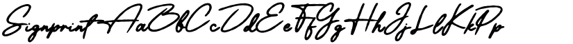Signprint font