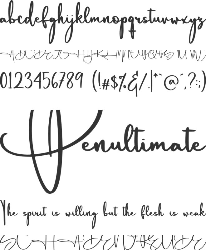 Soulmate font preview