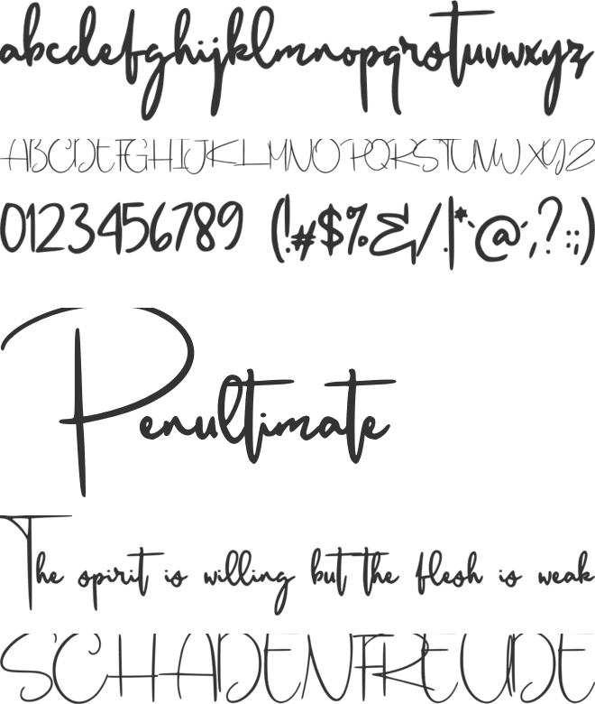 Charities ads font preview