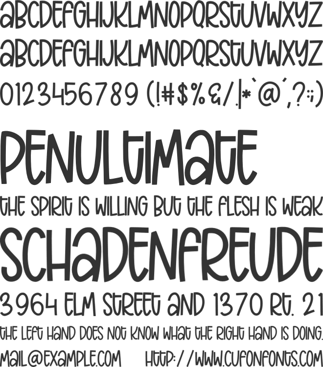 Oktober font preview