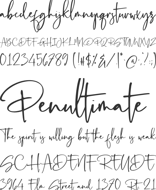 Prestigieus font preview