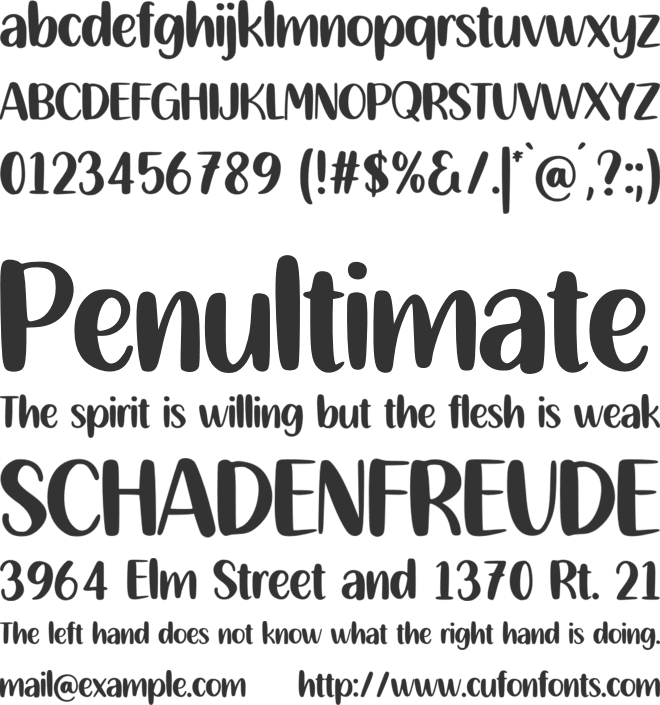 Snowpages font preview