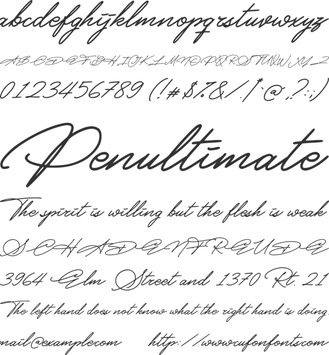 Lovember font preview