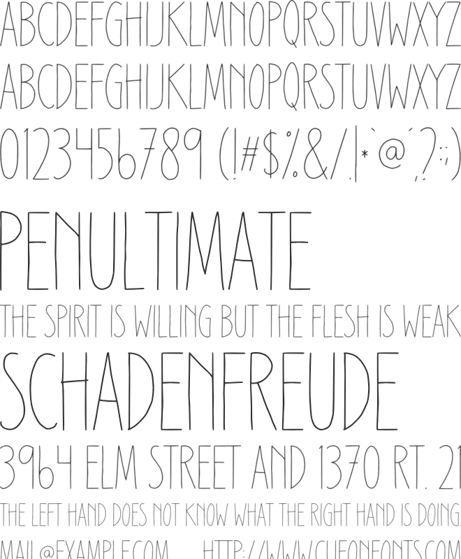 Snowblack font preview
