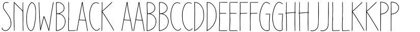 Snowblack font