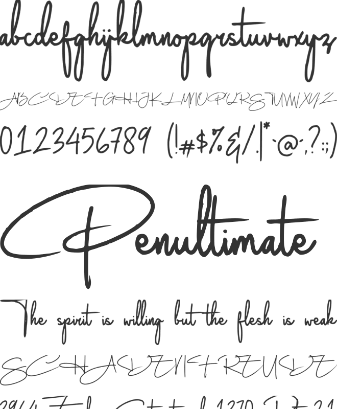 Sangidin font preview