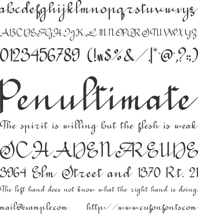 Special Queen font preview