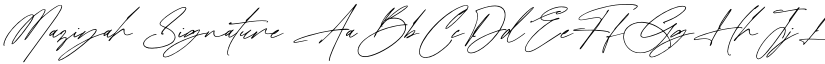 Maziyah Signature font