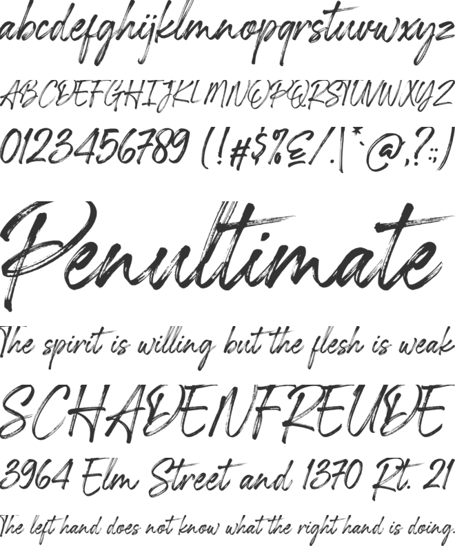 Crossing font preview