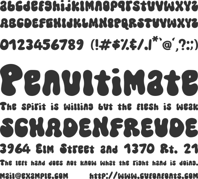 Meltipop Retro font preview