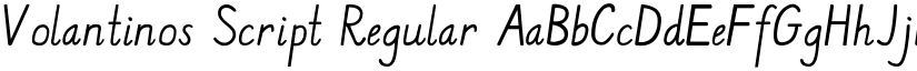Volantinos Script Regular font