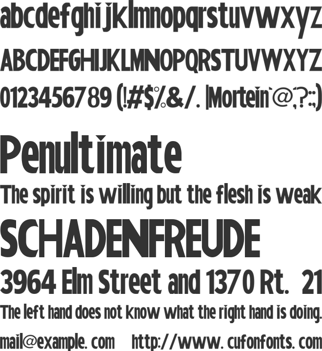 Mortein Typeface Font font preview