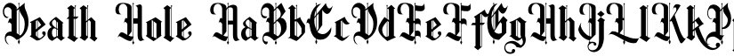 Death Hole font