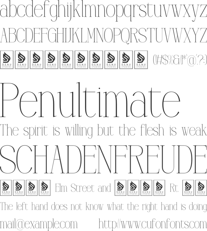 Hustasea font preview