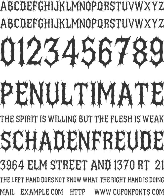 Grimhowl font preview