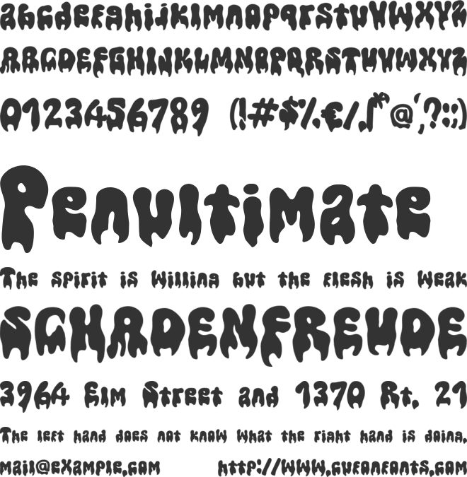 Retro Fluid font preview