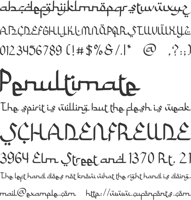 Yasira Script font preview