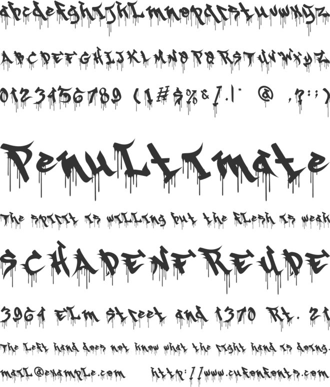 Wicked Paint font preview