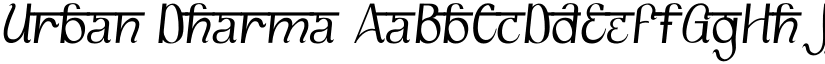 Urban Dharma font
