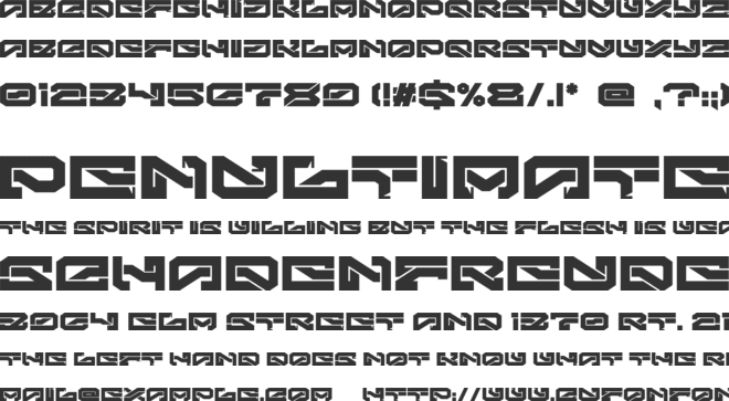 Tronix font preview