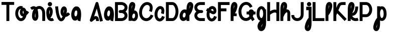 Toniva font