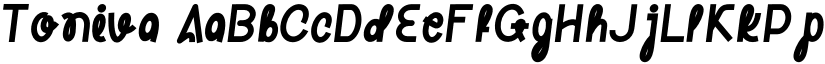 Toniva font