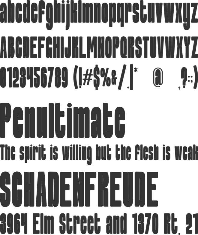 Tighton font preview