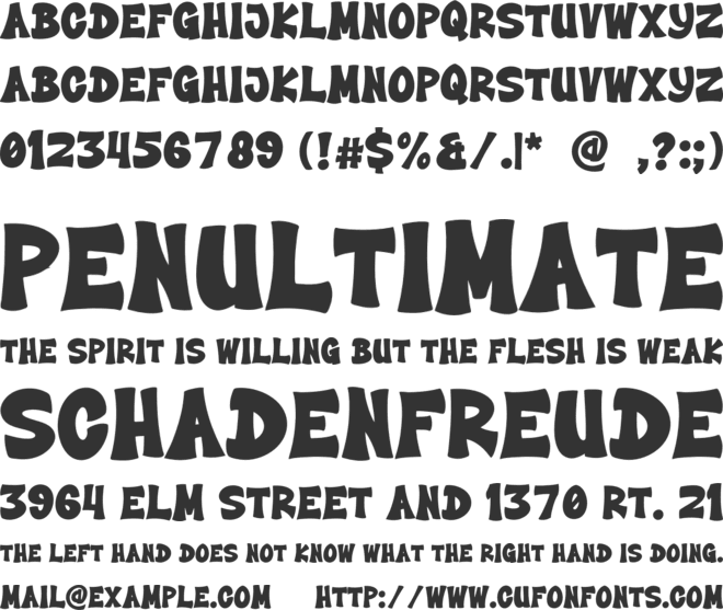 Stretzo font preview