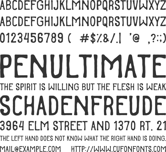 SFC Camel Track font preview