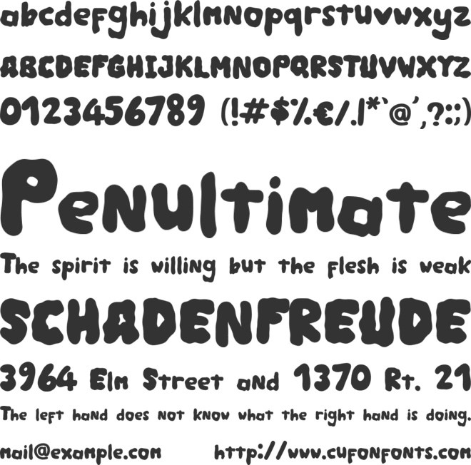 Plumpkin font preview