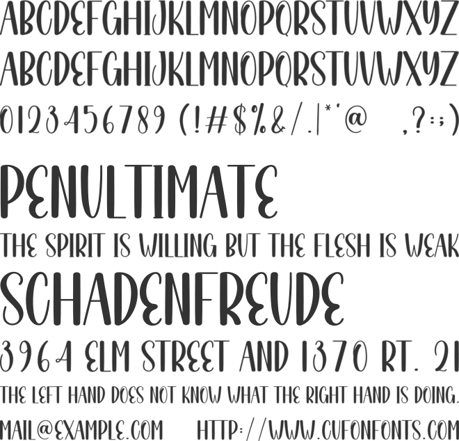 Hallo Saturday font preview