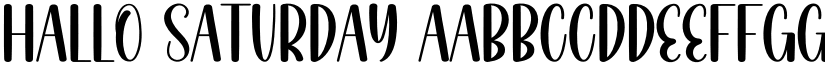 Hallo Saturday font