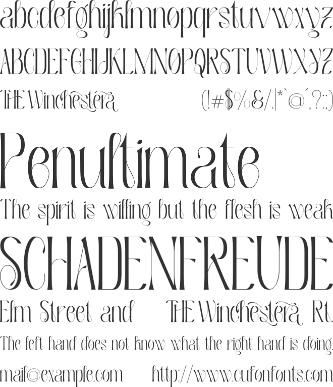 The Winchestera font preview