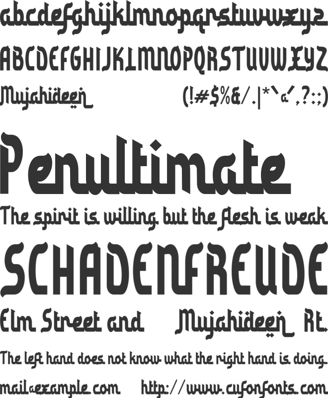 Mujahideen font preview