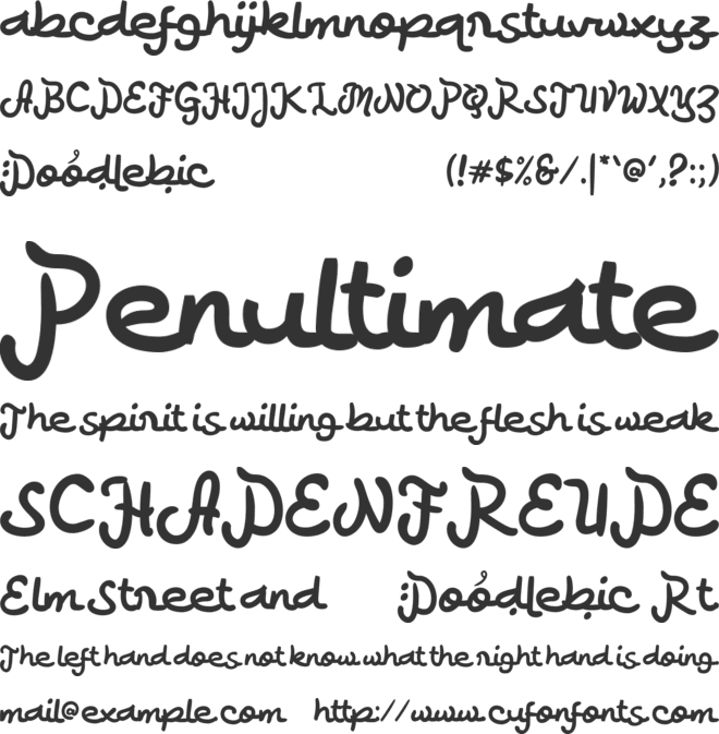 Doodlebic font preview
