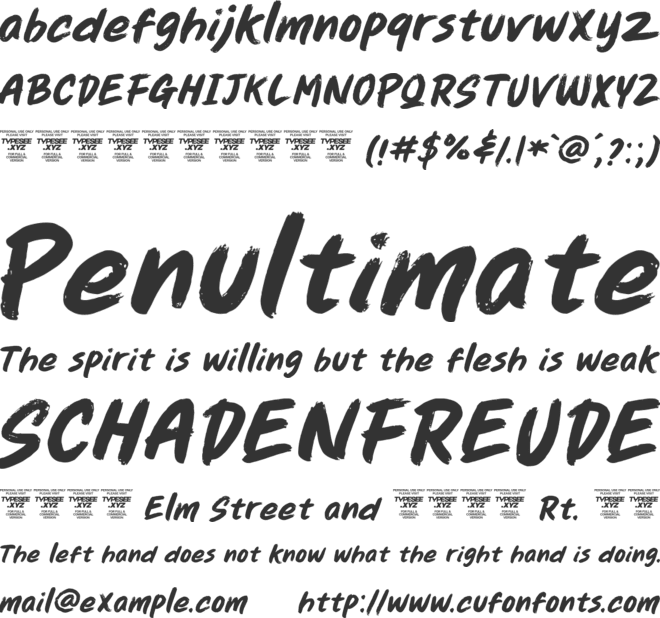 Wayfarer font preview